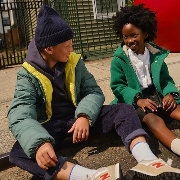 J. Crew KID by crewcuts reversible puffer coat BS610 M 8 9 - Picture 6 of 9